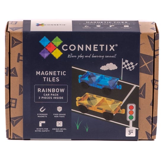 Klocki magnetyczne Rainbow Car Pack 2 elementy Connetix Connetix