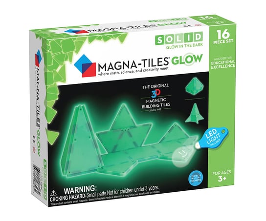 klocki magnetyczne świecące w ciemności Glow in the Dark 16 elementów Magna Tiles Magna-Tiles