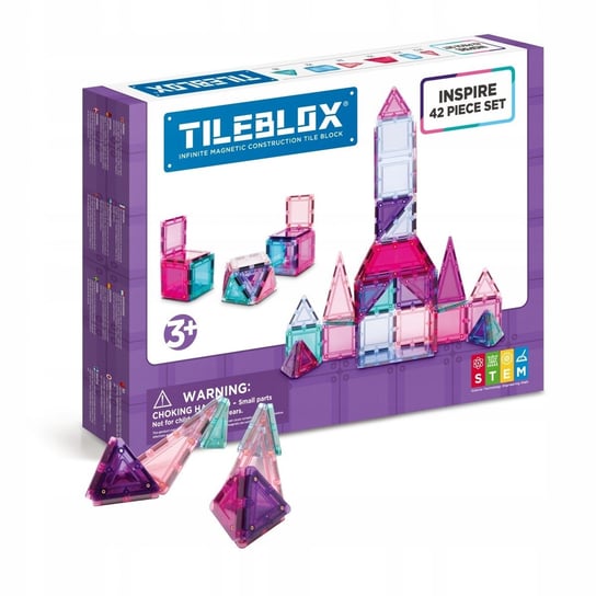Klocki Magnetyczne Tileblox Zestaw Pastelowy 42 Dante