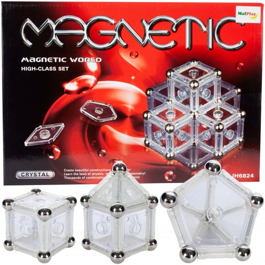 Klocki Magnetyczne Układanka Magnetic Crystal 84 El. MalPlay
