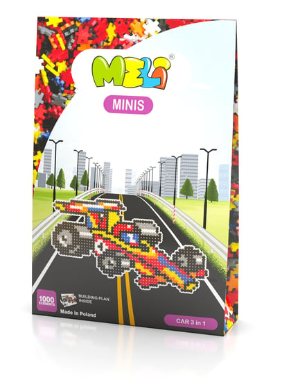 Klocki Meli Minis Car 3In1 Thematic Wafle Puzzle Mozaika 1000 El MELI