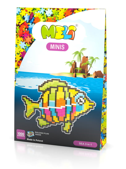 Klocki Meli Minis Sea 3In1 Thematic Wafle Puzzle Mozaika 1000 El MELI