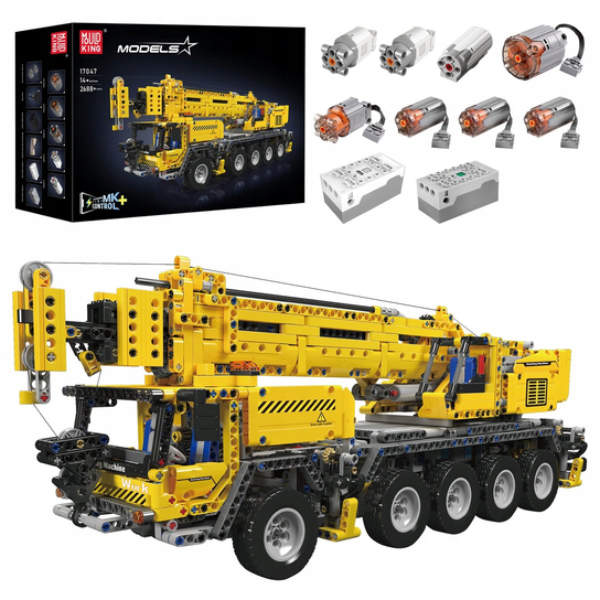 KLOCKI MOULD KING 17047 CIĘŻARÓWKA Z DŹWIGIEM MECHANICAL CRANE C+ 2688 ...