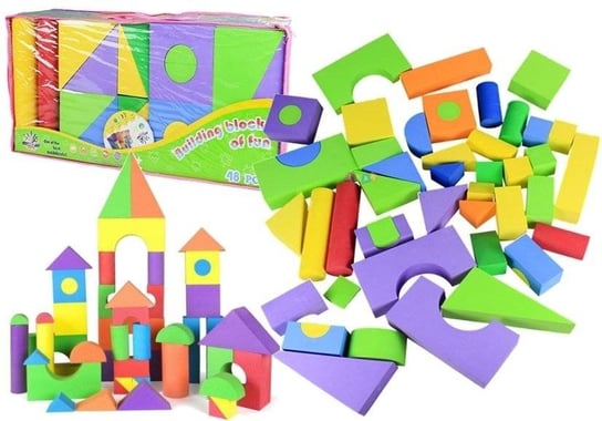 Klocki Piankowe Różne Kształty Duże Elementy 48Szt Lean Toys