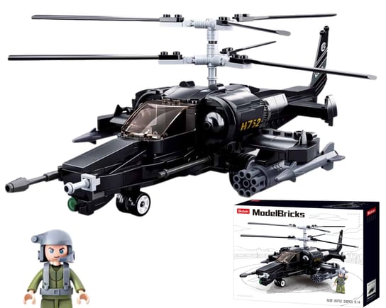 Klocki Sluban Helikopter Ka50 Black Shark Wojsko 330 El. Sluban