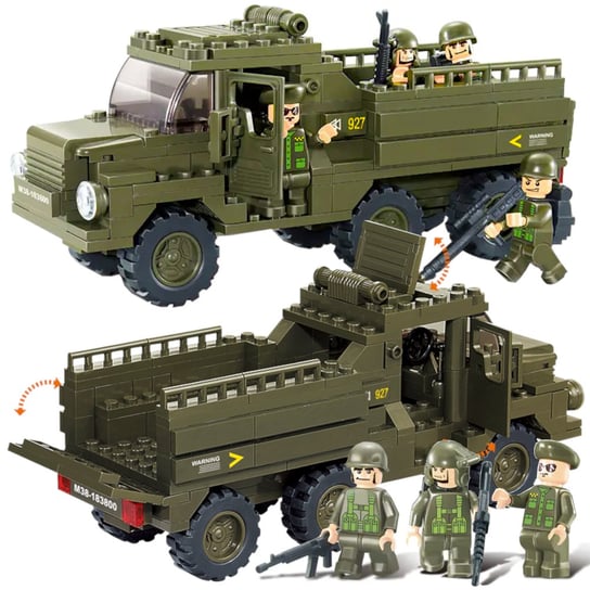 Klocki Wojsko Ciężarówka Transportowa Wojska, Armia+4 Figurki LEGO