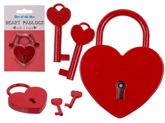 Kłódka miłości serce z 2 kluczykami Kemis - House of Gadgets