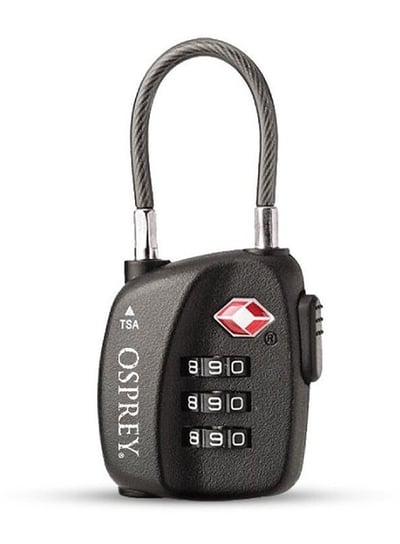 Kłódka szyfrowa TSA Osprey 3 Dial Cable Lock - black Osprey