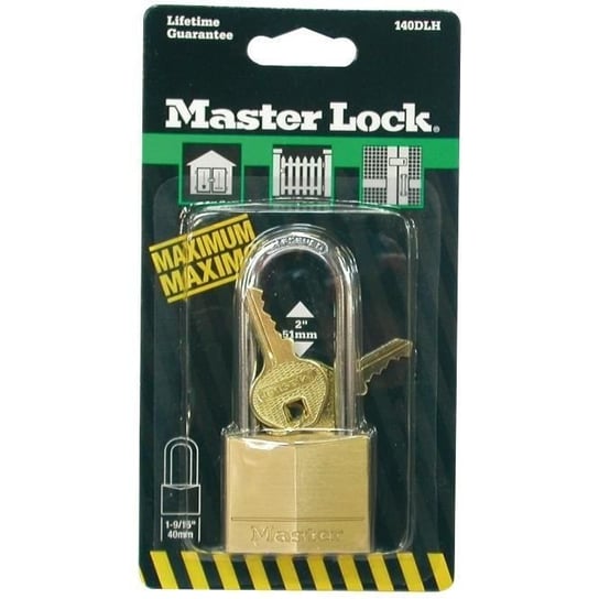 Kłódka z litego mosiądzu - MASTER LOCK - 70 mm - szekla 36 mm - w zestawie 2 klucze Master Lock