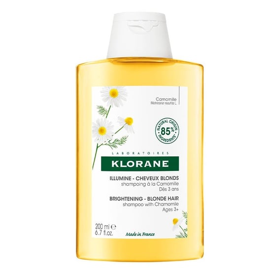 Klorane, Camomille, Rumiankowy szampon ożywiający kolor do włosów blond, 200 ml Klorane