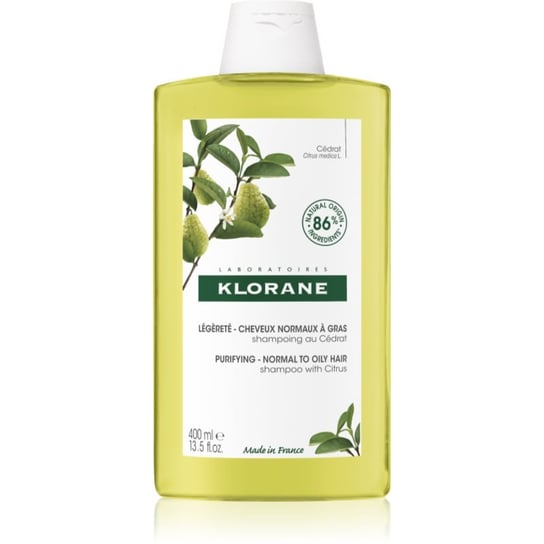 Klorane Cédrat szampon oczyszczający do włosów normalnych i przetłuszczających się 400 ml Klorane