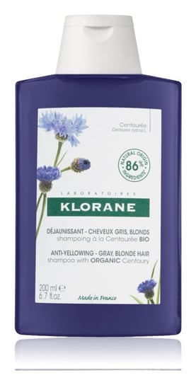 Klorane, Cornflower Organic, Szampon neutralizująca żółtawe odcienie, 200ml Klorane