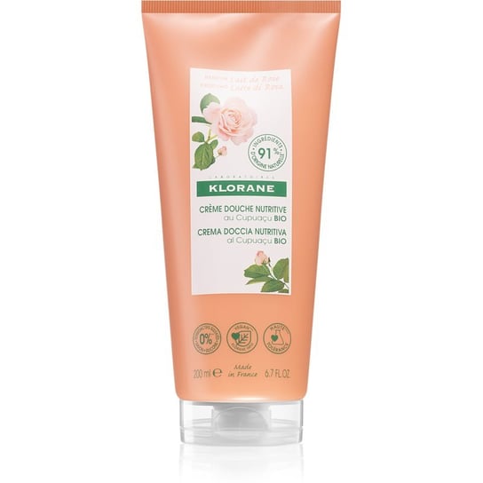 Klorane Cupuaçu Bio Lait de Rose odżywczy żel pod prysznic 200 ml Klorane