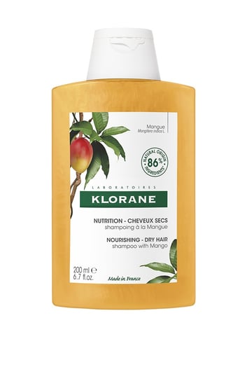 Klorane, Szampon odżywczy do włosów suchych Mango, 200 ml Klorane