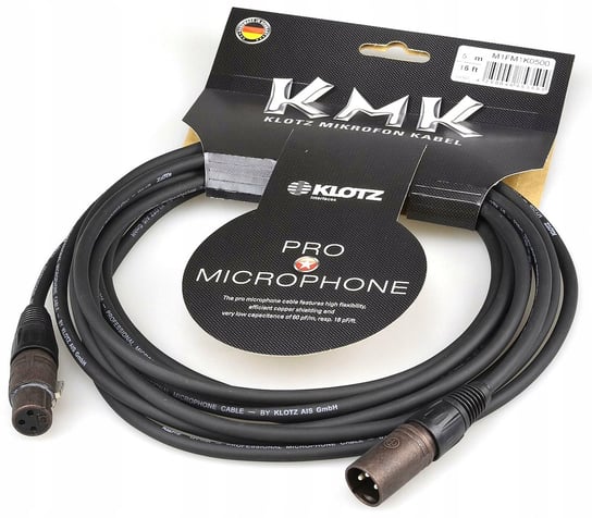 KLOTZ KMK Kabel mikrofonowy XLR Cannon NEUTRIK 1m KLOTZ