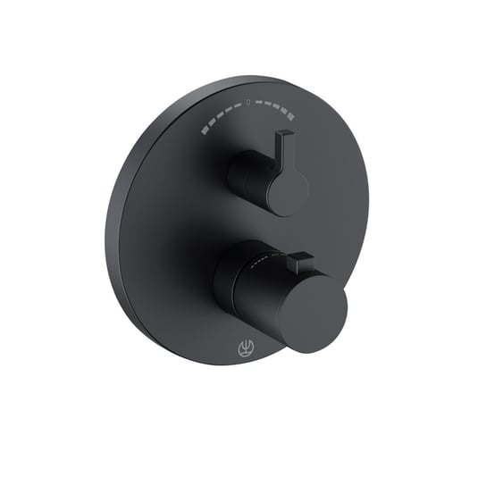 Kludi Nova Fonte bateria wannowo-prysznicowa podtynkowa termostatyczna czarny mat 208303915 Inna marka
