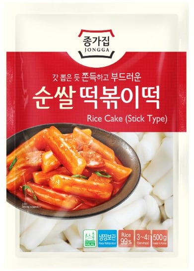 Kluski ryżowe do Tteokbokki, słupki 1kg - Jongga DAESANG