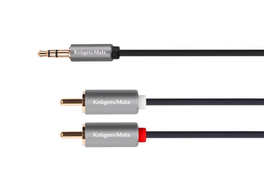 KM1215 Kabel jack 3.5 wtyk stereo - 2RCA 10m Kruger&Matz Basic Kruger & Matz