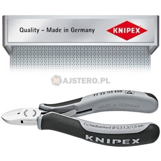 Knipex 77 22 115 mm Szczypce Precyzyjne Boczne ESD Knipex