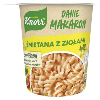Knorr Danie Makaron Smietana z ziołami 59g Knorr