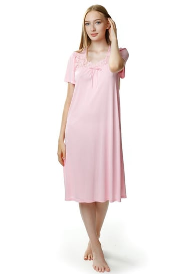 Kobieca koszula nocna Berenika : Kolor - Różowy, Rozmiar - 48 Mewa Lingerie