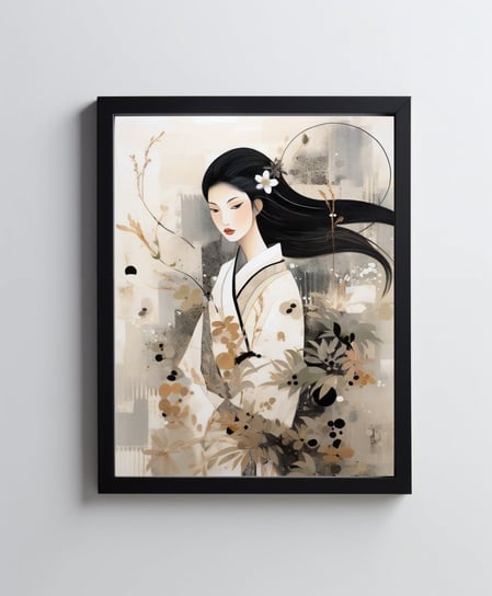 Kobieta w kimono - 50x70 cm - Bez ramy Harmony Posters