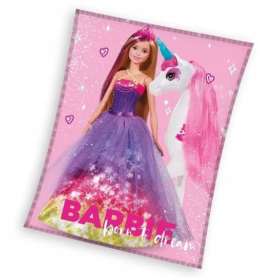 KOC CORAL BARBIE 130x170 cm JEDNOROŻEC Barbie