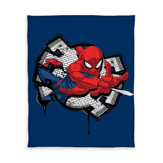 Koc dziecięcy 130x170 Spiderman granatowy polarowy H24 Herding