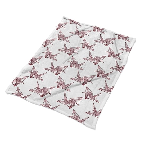Koc na fotel do pokoju dziecięcego Ptaki origami, Fabricsy Fabricsy