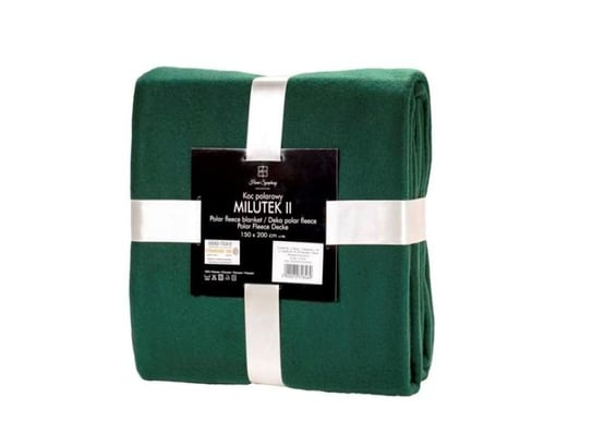 Koc narzuta na łóżko MILUTEK II 150x200 jednobarwny butelkowy zielony Inna marka