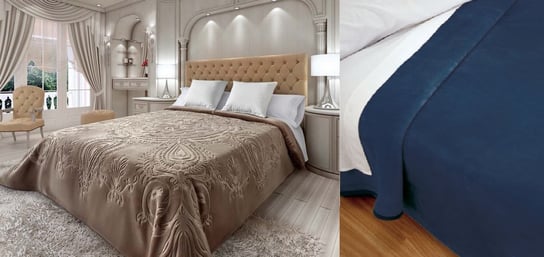 Koc/narzuta na łóżko PIELSA Premium Gofrada, niebieski, 220x240 cm PIELSA