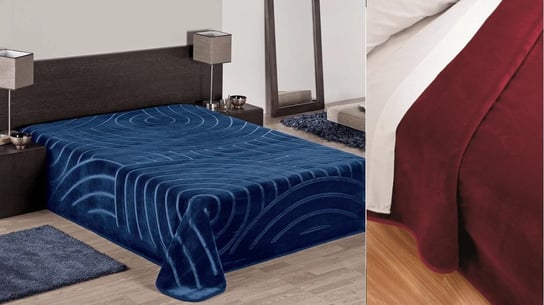Koc/narzuta na łóżko PIELSA Premium Gofrada4, bordowy, 220x240 cm PIELSA