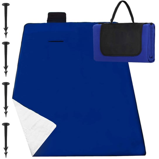Koc piknikowy 150x135 cm niebieski Springos