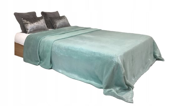 Koc pled narzuta na łóżko CLARO 200x220 MIĘTOWY Kontrast