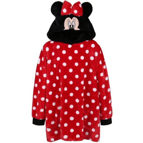 Koc z rękawami Koc bluza kocobluza dziewczęcy Myszka Minnie, czerwony Disney