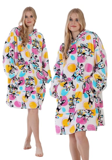 Koc z rękawami Koc bluza kocobluza Oversize 2w1, różnokolorowy Vienetta