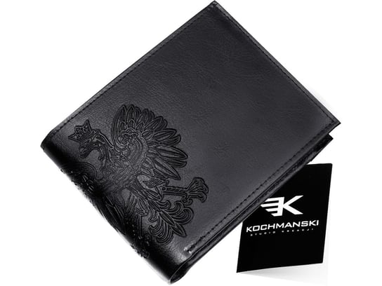 Kochmański, portfel męski, skórzany HQ 1283, czarny Kochmanski Studio Kreacji