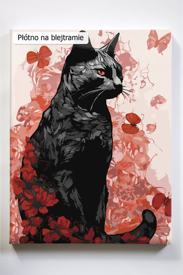 Koci majestat, kot, koty, malowanie po numerach Akrylowo