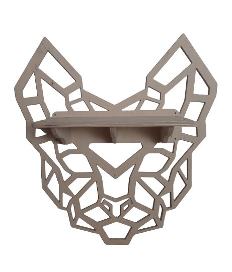 Kocia półka ścienna - głowa kota,styl geometryczny Inna marka