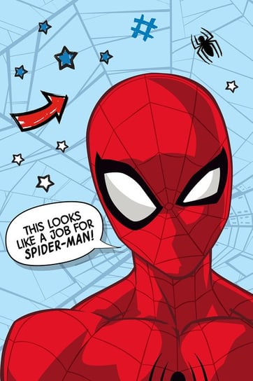 Kocyk dziecięcy z miękkiego coralu PUSZYSTY KOC Spiderman niebieski Inna marka
