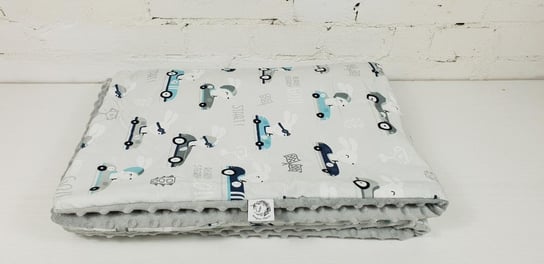 Kocyk Przedszkolaka Pędzący Królik 100x150 cm glacier gray MIA home