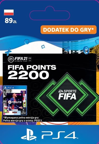 Kod aktywacyjny FIFA 21 Ultimate Team - 2200 punktów SONY