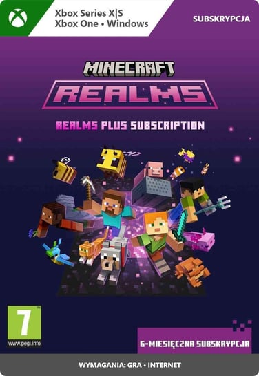 Kod Minecraft Realms – subskrypcja 6 miesięcy / Xbox Series X/S, Xbox One, Windows Microsoft