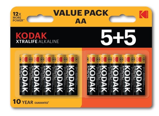 Kodak, Baterie alkaliczne Xtralife AA LR6 5+5, 10 szt. Kodak