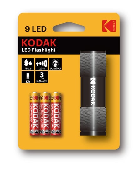 Kodak, Mini Latarka Ręczna, 9 LED Kodak