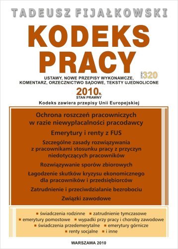 Kodeks Pracy 2010 Fijałkowski Tadeusz