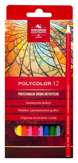Koh-I-Noor, Profesjonalne kredki artystyczne Polycolor 3830, 12 szt Koh-I-Noor