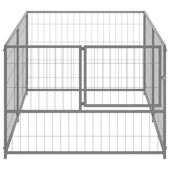 Kojec dla psa srebrny, stalowy, 200x100x70 cm Shumee