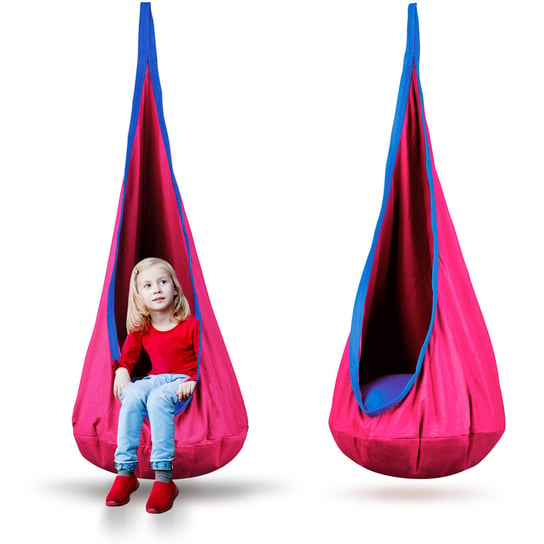 Kokon huśtawka bujak fotel wiszący dla dzieci różowy Neo-Sport Neo-Sport