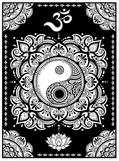Kol. Welwetowa 29,7x21 Mandala Yin Yang Inna marka